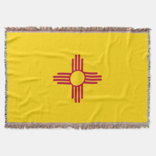 New Mexico Flag Throw Blanket