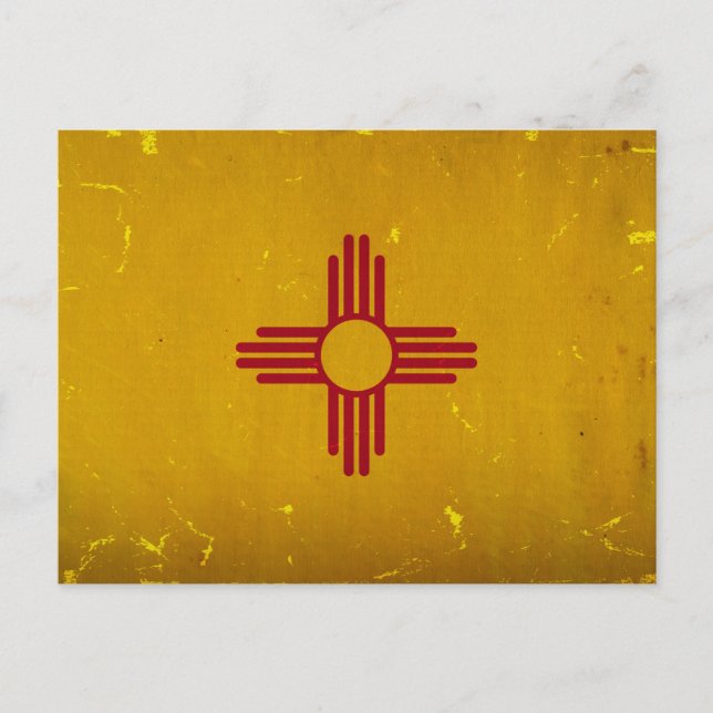 New Mexico Flag VINTAGE.png Postcard (Front)