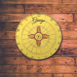 New Mexico flag with Zia symbol Dart Board<br><div class="desc">Show off your New Mexican Pride with my Zia illustration.</div>