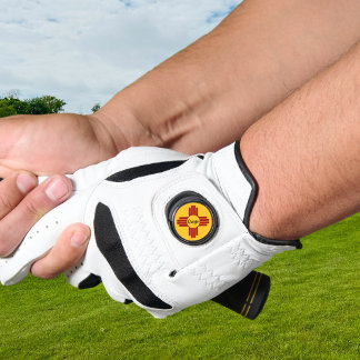 New Mexico flag with Zia symbol Golf Glove
