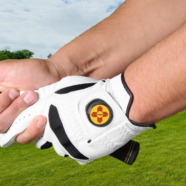 New Mexico flag with Zia symbol Golf Glove (Creator Uploaded)
