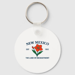 New Mexico Flower Premium Tri-blend  Keychain