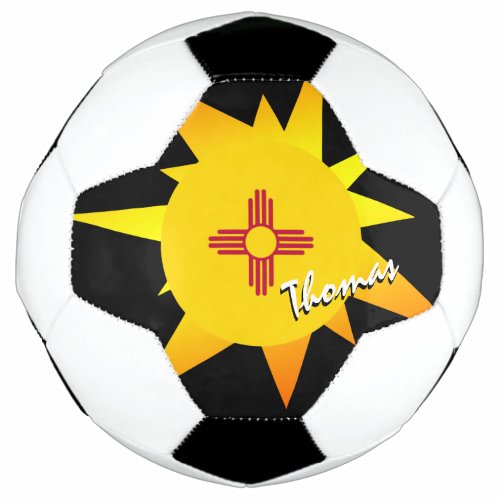 New Mexico Football  New Mexican Flag  BANG Soccer Ball