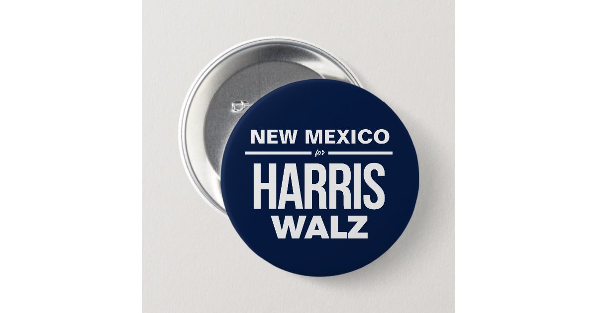 New Mexico for Harris Walz Button | Zazzle