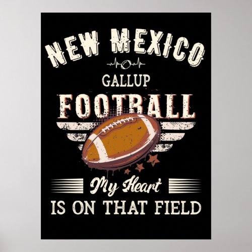 New Mexico Gallup American Football Poster