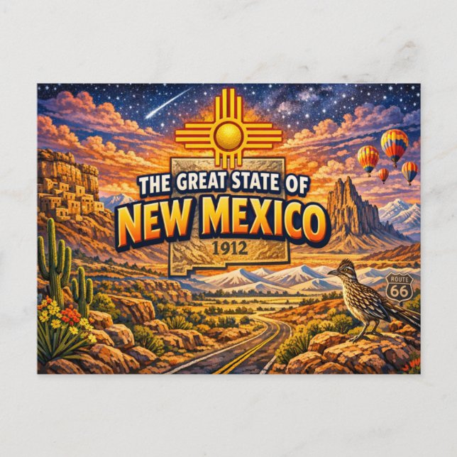 New Mexico Greetings Postcard  (Front)