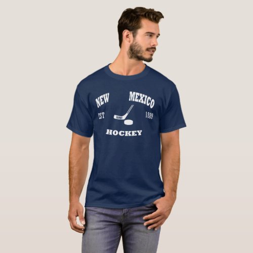 New Mexico Hockey Retro Logo T_Shirt