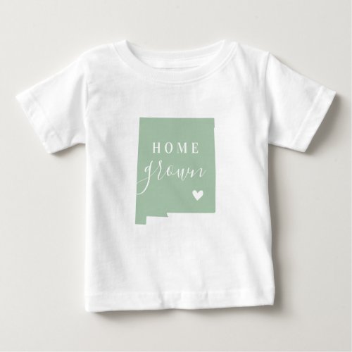 New Mexico Home Grown  Editable Colors State Map Baby T_Shirt