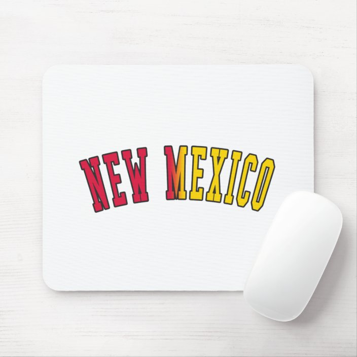 New Mexico in State Flag Colors Mouse Pad