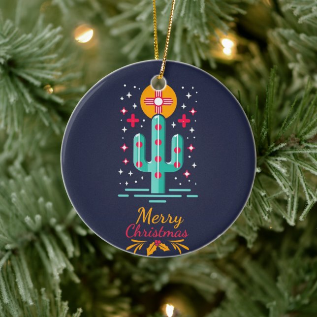 🔴new MEXICO INSPIRED FLAG  CERAMIC ORNAMENT (Tree)