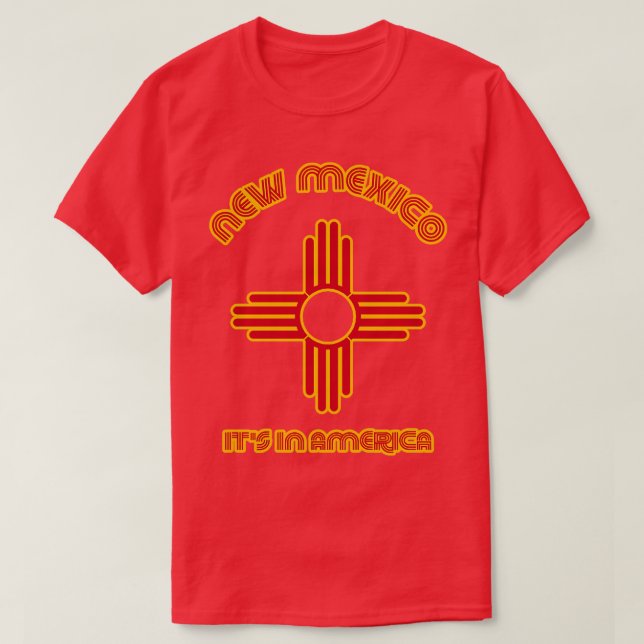 New Mexico Its In America State Flag Humor T-Shirt (Design Front)