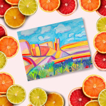 New Mexico Kitchen Mesa Landscape Art Postcard