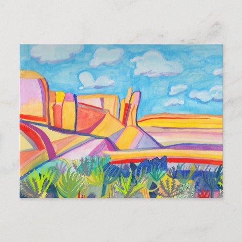 New Mexico Kitchen Mesa Landscape Art Postcard