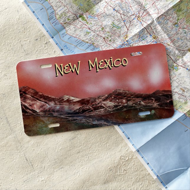 New Mexico Land License Plate (In Situ)