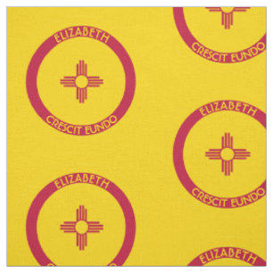 New Mexico Land Of Enchantment Personalized Flag Fabric