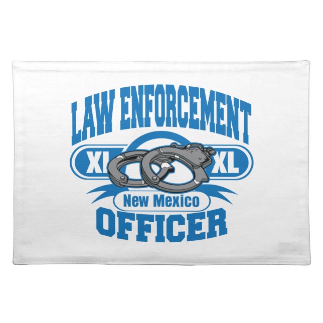 New Mexico Law Enforcement Officer Handcuffs Placemat (Front)