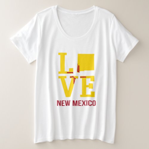 New Mexico love state flag Plus Size T_Shirt
