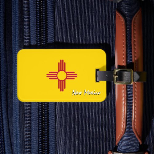 New Mexico Luggage Tags patriotic New Mexico Flag Luggage Tag