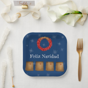 New Mexico Luminarias Farolitos Zia Red Chile  Paper Plates
