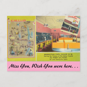 New Mexico, Manhattan Cafe, Gallup Postcard