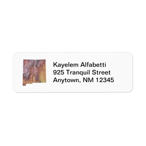 New Mexico Map Return Address Label