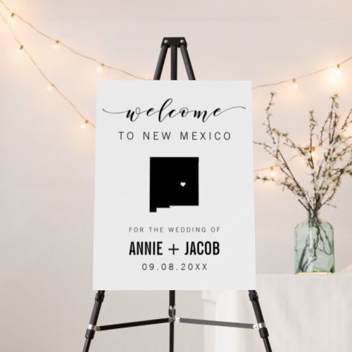 New Mexico Map Wedding Welcome Sign Foam Board