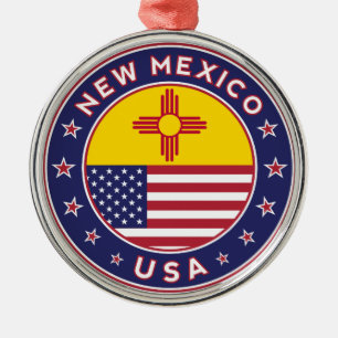 New Mexico Metal Ornament