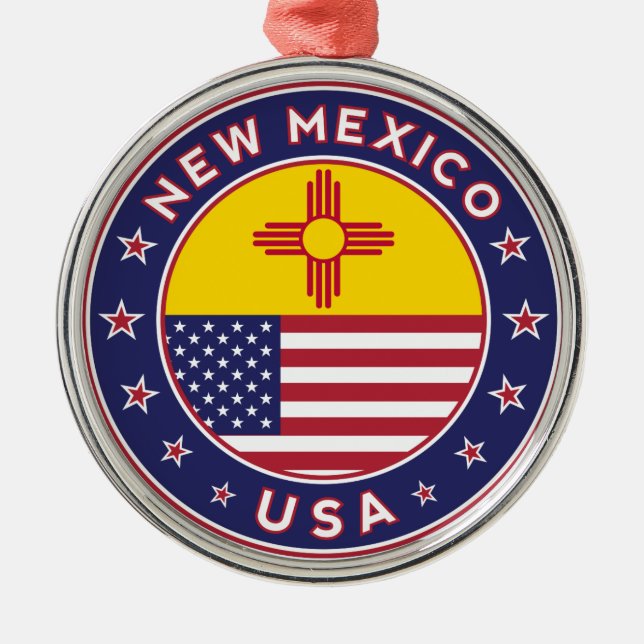 New Mexico Metal Ornament (Front)