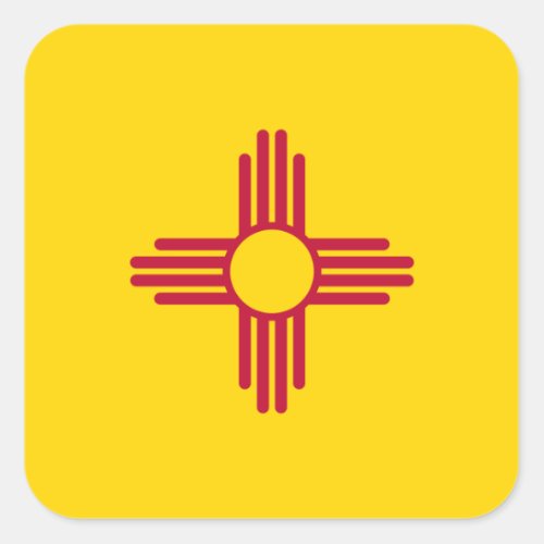 New MexicoMexican State Flag Zia United States Square Sticker