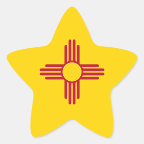 New MexicoMexican State Flag Zia United States Star Sticker