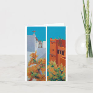"New Mexico Morning" and "Pueblo Fall" Card