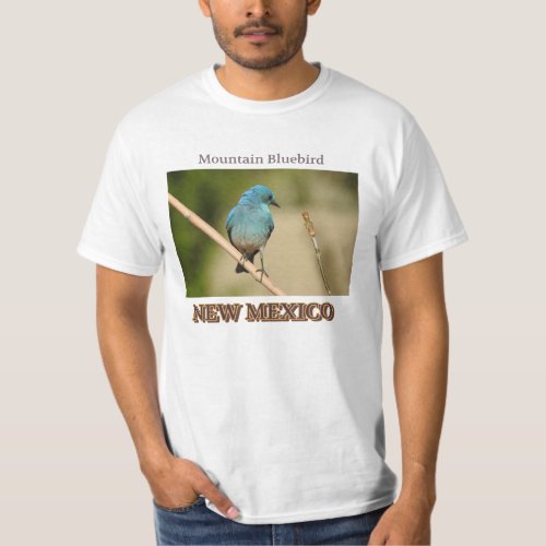 New Mexico Mountain Blue bird photograph T_Shirt