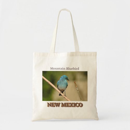 New Mexico Mountain Blue bird photograph Tote Bag