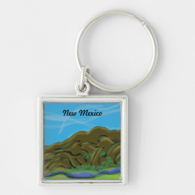 New Mexico Mountains Key Chain (Front)