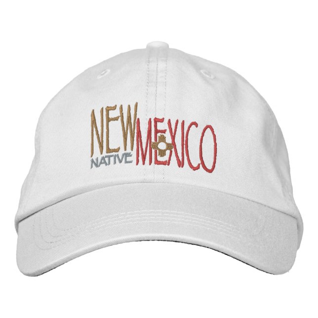 New Mexico Native Embroidered Baseball Hat (Front)
