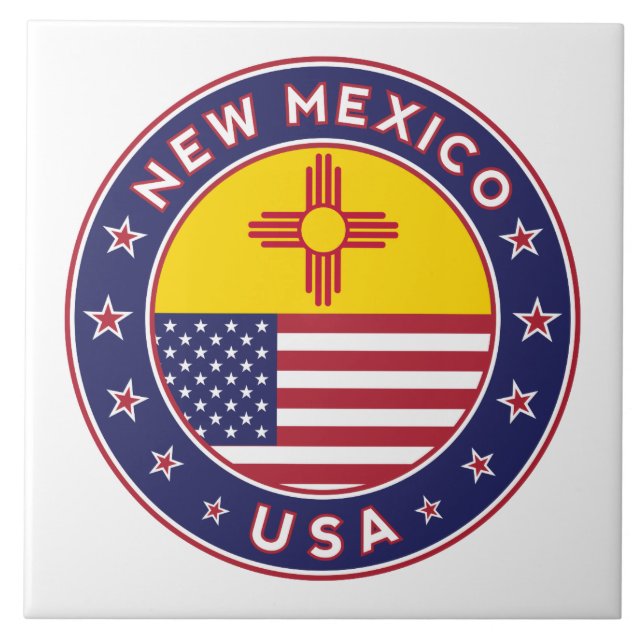 New Mexico, New Mexico sticker, phone case Ceramic Tile (Front)