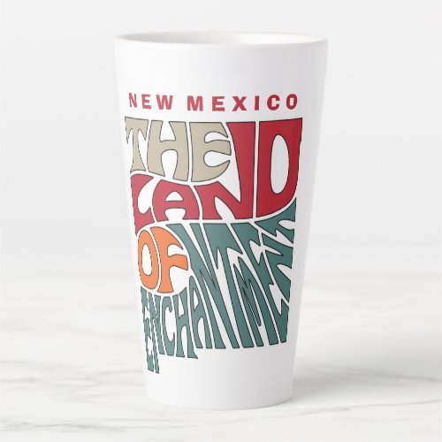 New Mexico Nickname Word Art Latte Mug