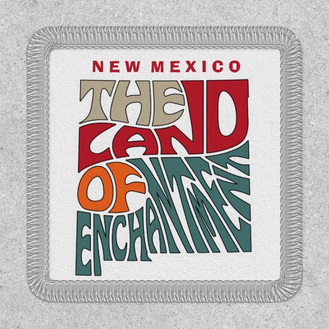New Mexico Nickname Word Art Patch (Front)