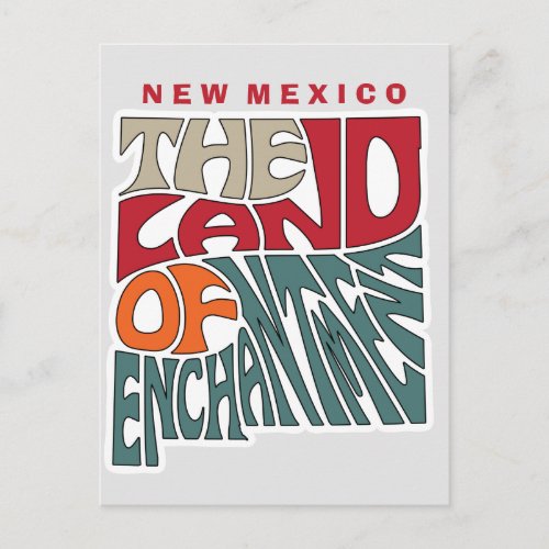 New Mexico Nickname Word Art Postcard