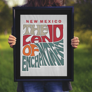 New Mexico Nickname Word Art Poster