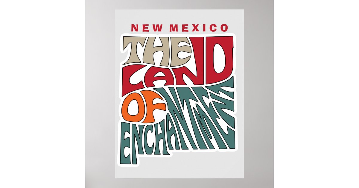 New Mexico Nickname Word Art Poster Zazzle