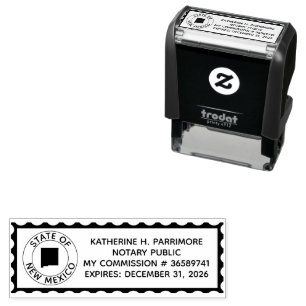New Mexico Notary Public Self Inking Rubber Stamp