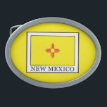New Mexico Oval Belt Buckle<br><div class="desc">New Mexico</div>