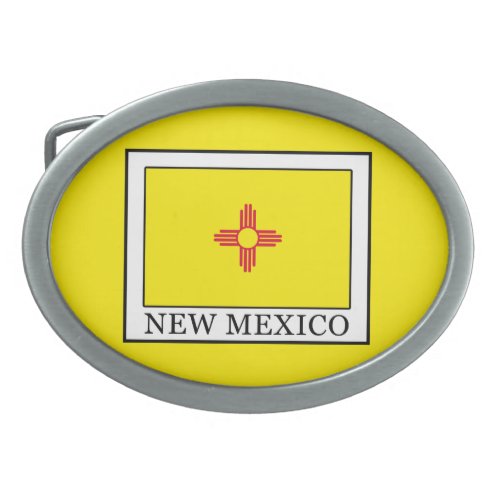 New Mexico Oval Belt Buckle