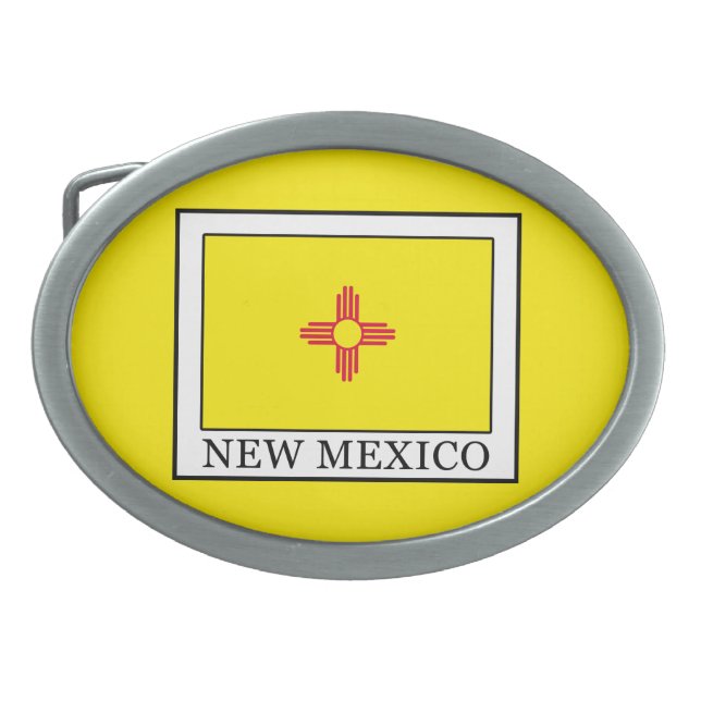 New Mexico Oval Belt Buckle (Front)