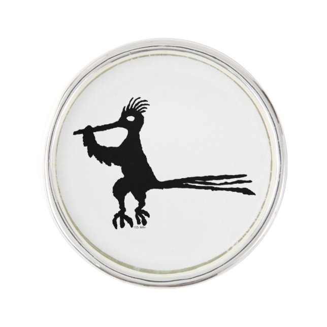 New Mexico Petroglyph Road Runner Pin (Front)