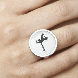 New Mexico Petroglyph Road Runner Ring