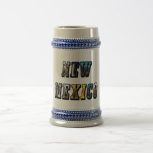 New Mexico Picture Text Beer Stein