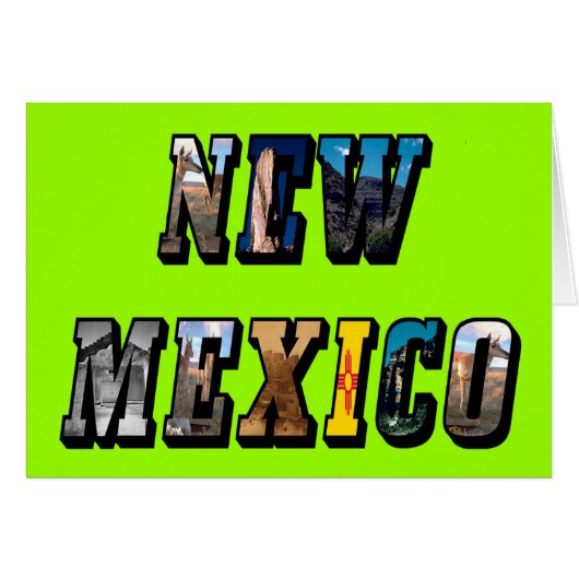 New Mexico Picture Text Cards (Front Horizontal)