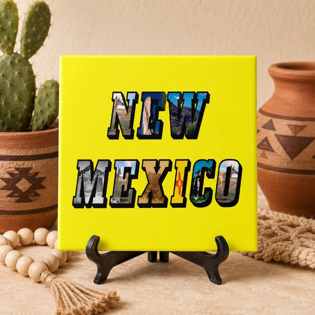 New Mexico Picture Text Ceramic Tile (New Mexico Picture Text Ceramic Tile)